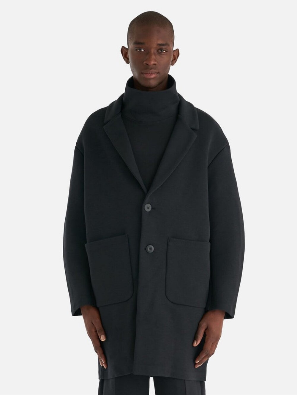 NIKE TECH FLEECE REIMAGINED TRENCH COAT BLACK SIZE LARGE OVERSIZED